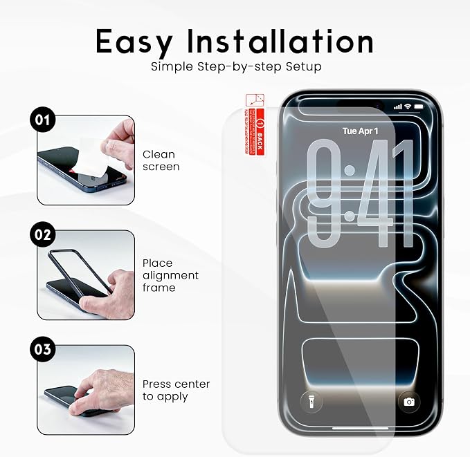 Premium Screen Protector for Apple iPhone 17 – Tempered Glass Anti-Scratch Bubble-Free 3 Pack