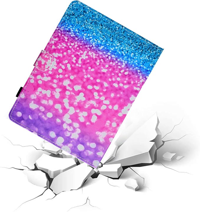 Universal 7 Inch Tablet Case Techcircle Ultra Slim Lightweight PU Leather Stand Folio Flip Wallet Protective Shell Case [Card Slots] [Magnetic Closure] for All 7 Android Tablet PC Cherry Blossom