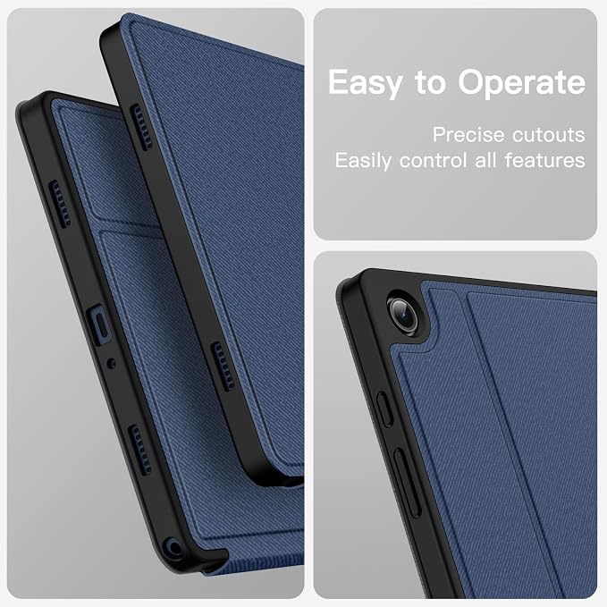 JETech Folio Case Cover for Samsung Galaxy Tab A9 Plus 11 Black | Multi-Angle Stand Cover Slim Protective Cover Auto Wake/Sleep