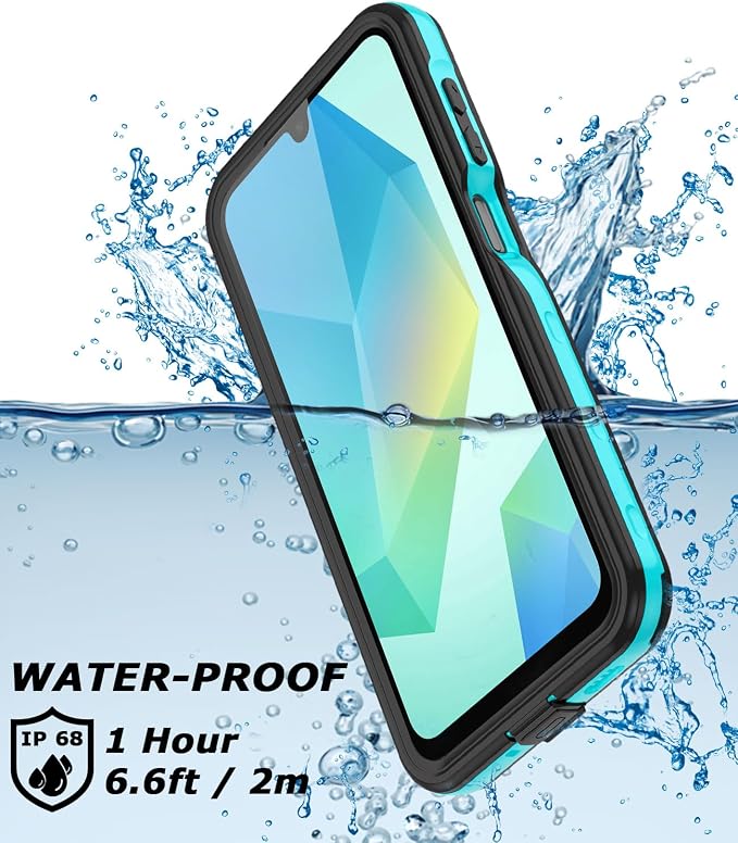 for Samsung Galaxy A16 5G Case IP68 Waterproof Built-in Screen Protector [Full Body Shockproof] Dustproof Underwater Protective Phone Case for Samsung A16 5G (Black)
