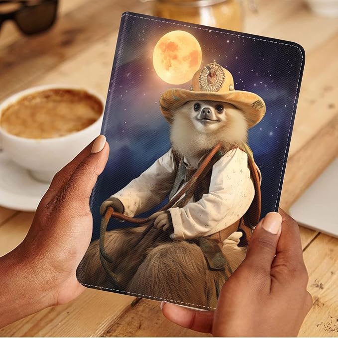 Case for Samsung Galaxy Tab A 8.0 2019 (SM-T290/T295/T297) Slim Lightweight PU Leather Stand Cover with Auto Wake/Sleep for Galaxy Tab A 8.0 Inch Abstract Watercolor Art Dogs