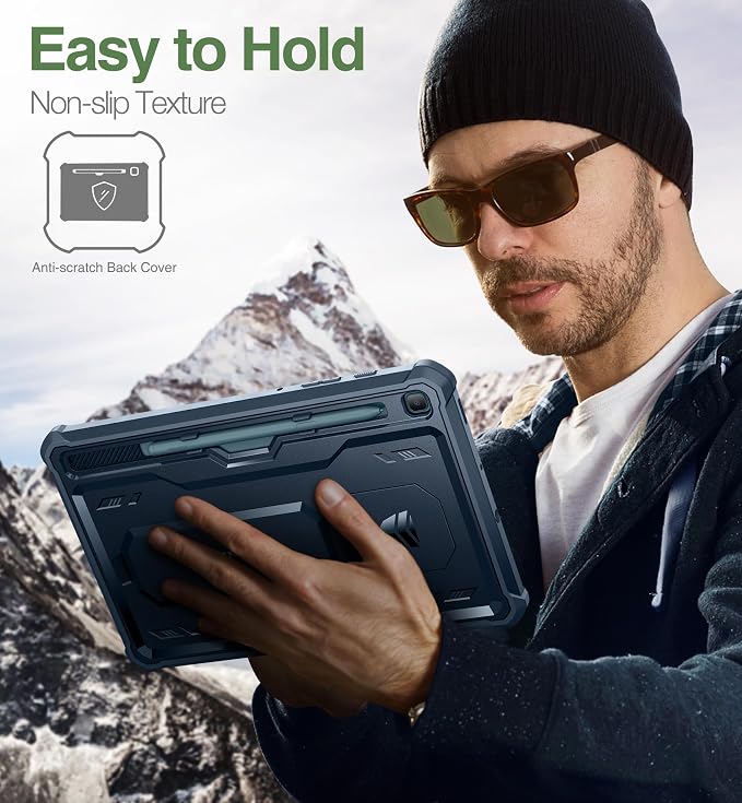 Dexnor Case for Samsung Galaxy Tab S6 Lite 10.4 Inch 2024/2022/2020 [Built in Screen Protector &amp Kickstand] with Pen Holder Heavy Duty Shockproof Full Body Protective Cover for Tab S6 Lite (Black