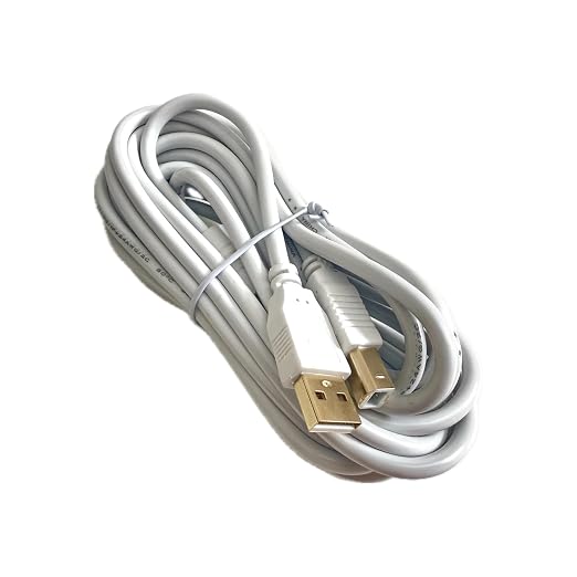 White 15 FT Long High Speed USB 2.0 Cable Compatible with Samson Carbon 49