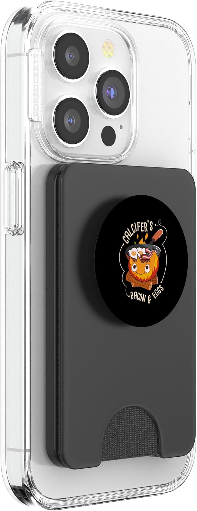 Calcifers Bacon and Egg I Camping Cooking I Bacon PopSockets Adhesive PopGrip