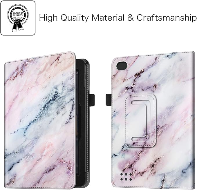 Fintie Folio Case for Kindle Fire 7 1st Gen 2011 Black | Slim Fit PU Leather Foldable Viewing Stand Cover with Stylus Holder and Magnetic Closure