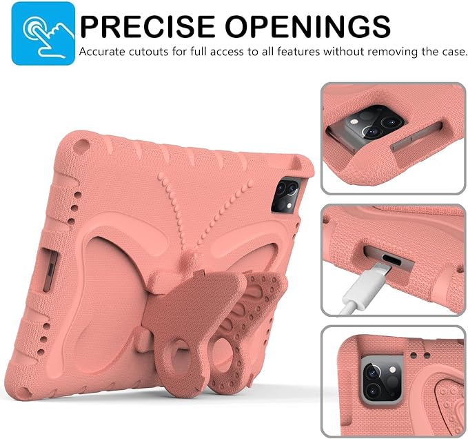 Case for iPad 11th Gen (A16) 11 inch 2025 &amp 10th Generation 10.9 2022 &amp Air 11 2025/2024 &amp Air 6/5th/4th Gen &amp Pro 11 Butterfly Shockproof Cover -Black