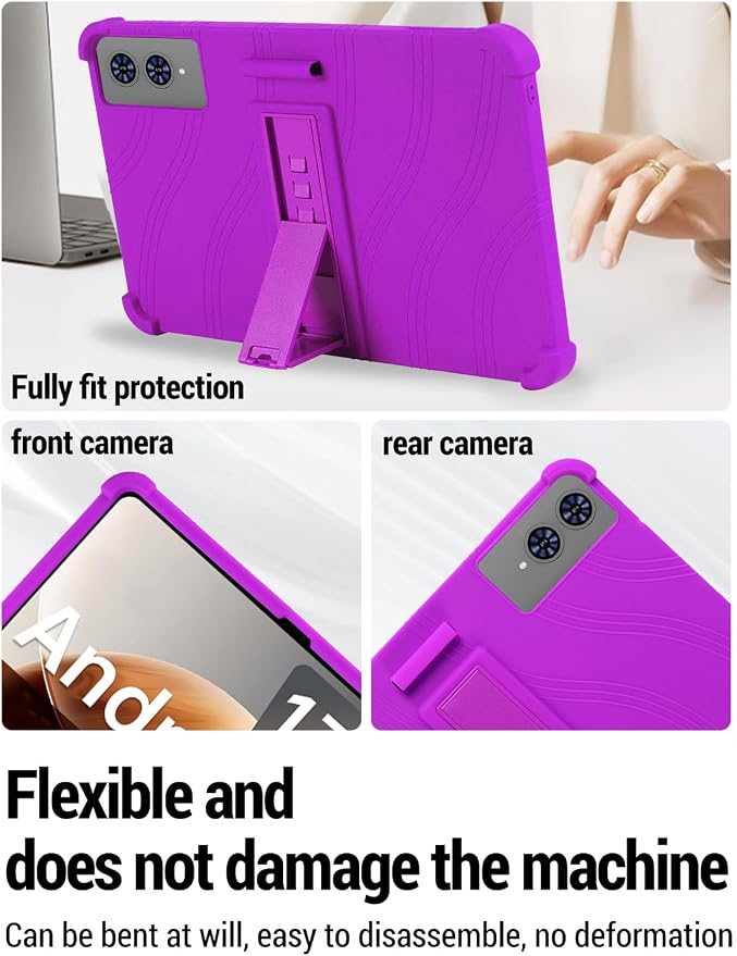 for TECLAST T65 13.4 inch Tablet Protective case Shockproof Lightweight Silicone Protective Cover with Stand Child-Friendly Protection Easy to Clean DesignBlack