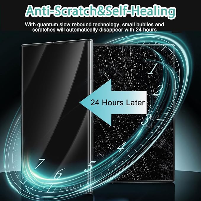 2 Sets Privacy Screen Protector for Samsung Galaxy Z Flip 5 6.7 | Inside Flexible TPU Hydrogel Film + Front Anti-Spy Tempered Glass Screen Protector Anti Scratch Self-Healing Case Friendly