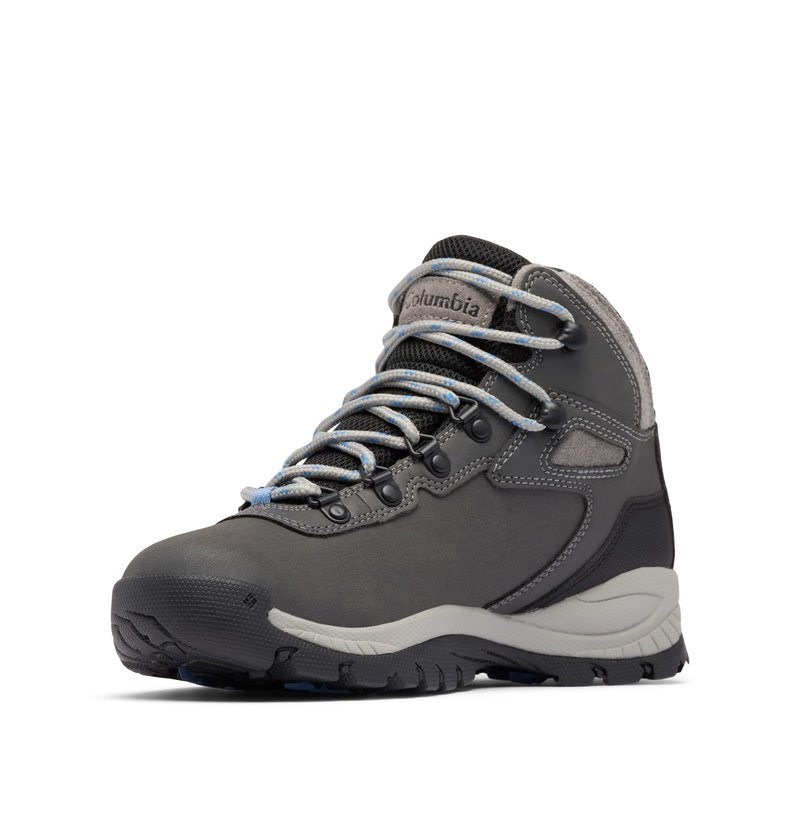 Columbia Womens Newton Ridge Lightweight Waterproof Hiking Boot, Quarry/Cool Wave, 8