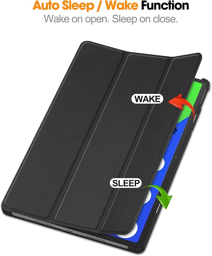 Gylint PU Leather Case for Lenovo Idea Tab Pro/Xiaoxin Pad Pro 12.7 Inch 2025 Ultra Thin Folding Folio Stand Protective Cover Black