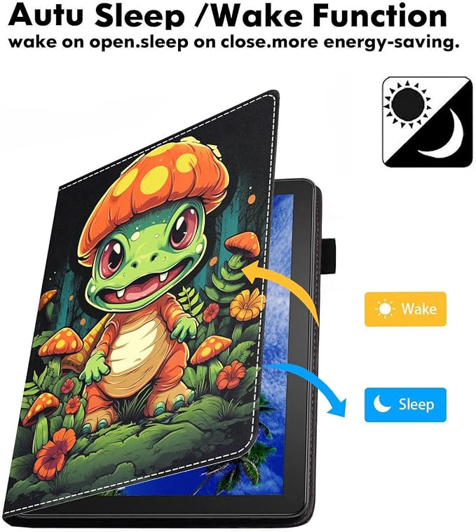 Case for Amazon Fire HD 10 Tablet (9th/7th Generation 2019/2017 Release) Slim PU Leather Cover with Card Slot &amp Auto Wake/Sleep for Fire 10.1 Tablet African American Girl