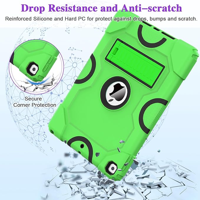 ZoneFoker for iPad 9th Generation Case iPad 8th 7th Generation Case iPad 10.2 Inch 2021/2020/2019 Case Heavy Duty Rugged Shockproof Protective Cover with Kickstand Black
