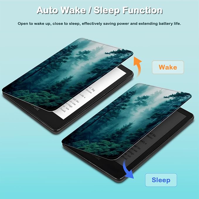 for 6 Kindle 2024 and 2022 (11th Generation) Case Slim Lightweight Smart Cover Case with Auto-Wake/Sleep for Kindle 2024Bald Eagle Flag