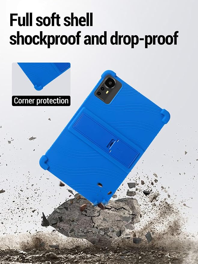 for Bnegynng CP31M 10 inch Tablet Protective case Shockproof Lightweight Silicone Protective Cover with Stand Child-Friendly Protection Easy to Clean DesignBlack
