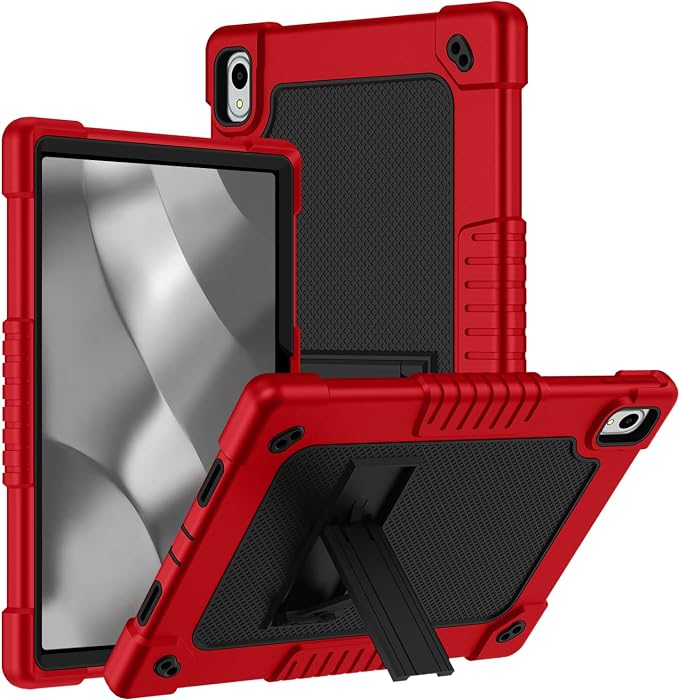 Compatible with Walmart Onn.11 Tablet Pro Case 2024 (Model:100146660) Silicone Hard Back Hybrid Cover Built in Kickstand Shoulder Strap Case for Onn 11 Tablet Pro 11 inch (Black)