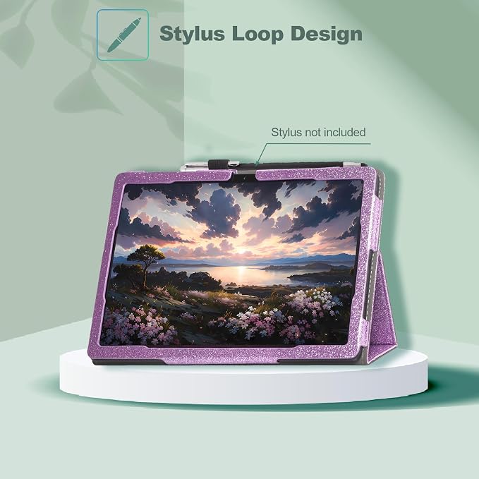 Case for Onn. 10.1 Inch Tablet Gen 4 Model:100135925 2024 Release - Folio PU Leather Stand Cover with Pencil Holder Black