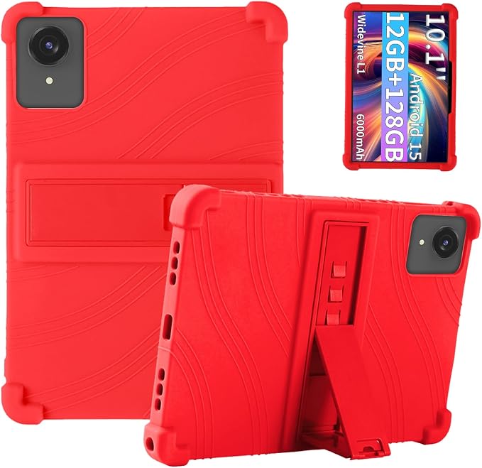 Case for ECOPAD T30 10.1-Inch Tablet – Shockproof Silicone Protective Cover with Kickstand Drop-Resistant Business Style (Black)