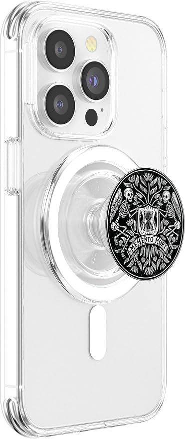 Memento Mori Stoicism Philosophy Skeleton Wings You'll Die PopSockets Standard PopGrip
