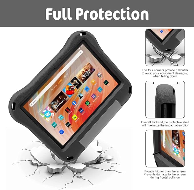 10 inch Tablet Case for kids(Compatible with 13th/11th Gen 2023/2021) (Incompatible with iPad Samsung 10 inch Tablet)Light Weight Shock Proof Convertible Handle Stand Kids Case (A-Light Blue)