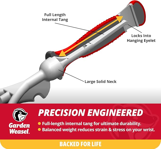 Garden Weasel Double-Sided Garden Cultivator/Tiller | Cultivate, Till, Break Up Soil | Planting and Gardening Hand Digging Tool, Heavy Duty Cultivator, Hand Tool Weeder | 91367