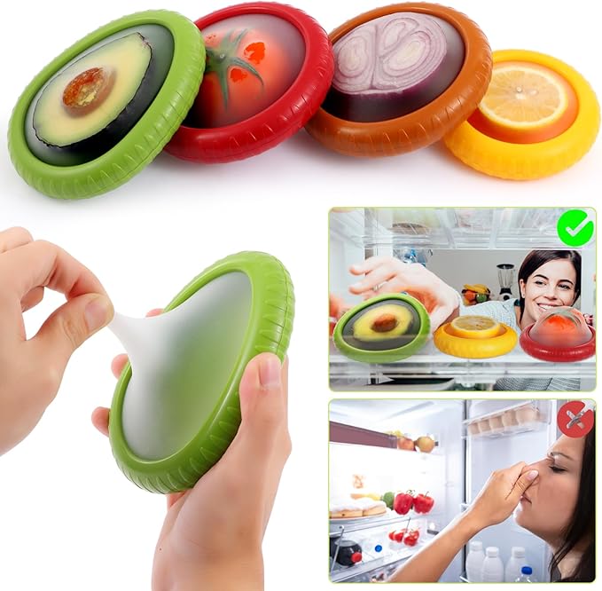 Zyphora Avocado Saver, 5-Piece Fruit Saver Container Set with Peeler
