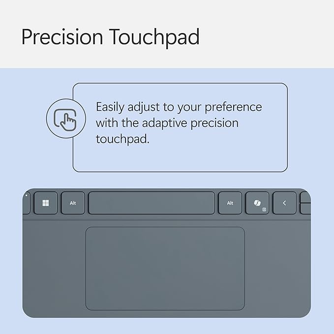 Microsoft Surface Pro Keyboard for Surface Pro 12" Device, Keyboard Only, Alcantara Material, Ocean
