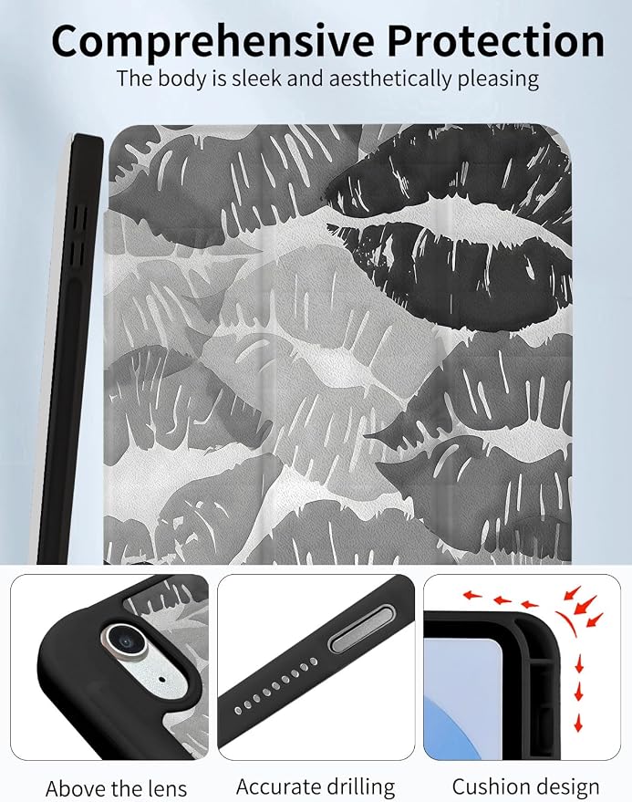 Case for iPad 9th/ 8th/ 7th Generation Case 10.2&amp10.5 Inch (2021/2020/2019 Release) Slim Lightweight Soft Trifold Back Cover with Pencil Holder &amp Auto Sleep/Wake CoverBeige Checkered