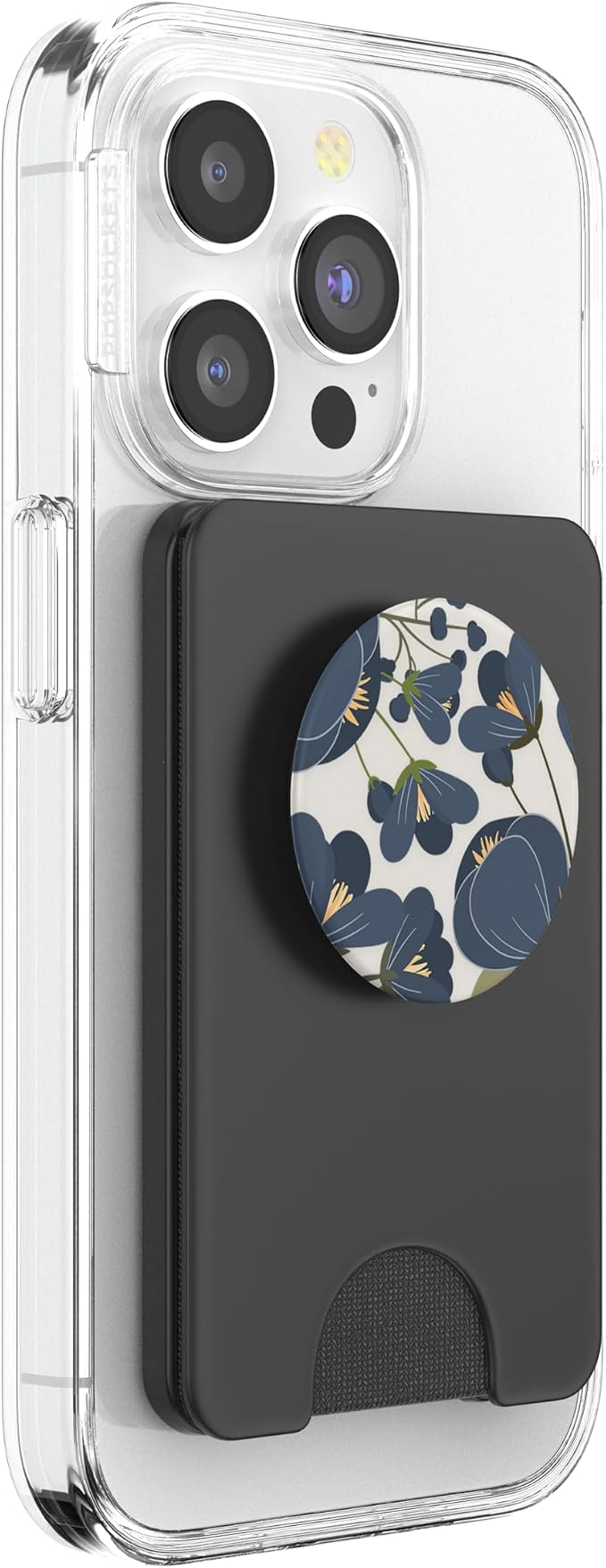 Cute Navy Floral Botanical Pattern PopSockets Adhesive PopGrip