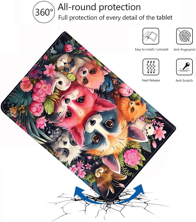 Case for iPad (A16) 11th Generation 11 Inch 2025 iPad 10th Generation 10.9 Inch 2022 Protective Leather Case Adjustable Stand Auto Wake/Sleep Smart Case - African American Girl