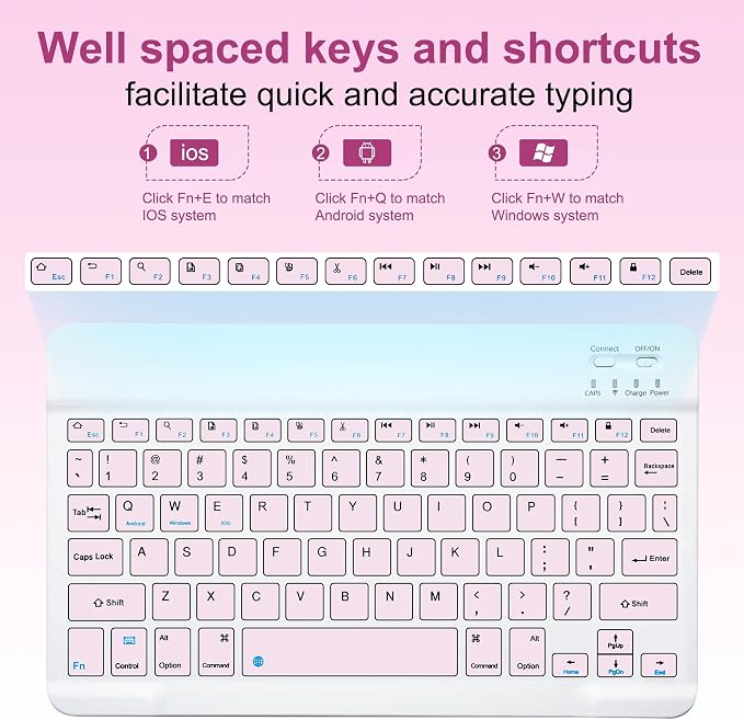 Keyboard Case for Samsung Galaxy Tab A9 Plus /A11 Plus | 2023/2025 11 inch Rechargable Detachable Keyboard Cover with Pen slot for Tablet A9+ / A11+ 5G (Black）
