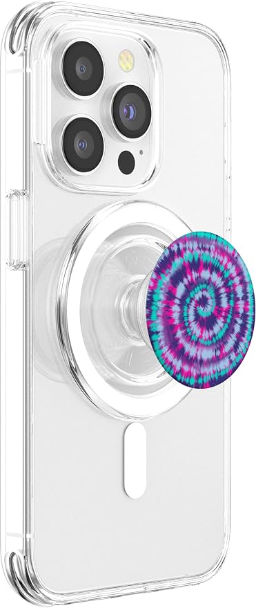 Boho Hippie Tie Dye Pattern | Purple Teal Pink Spiral PopSockets Adhesive PopGrip