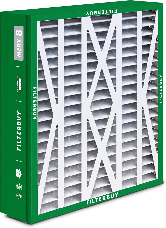 Filterbuy 24.5x27x5 Air Filter MERV 8 Essential Dust & Allergy Defense
