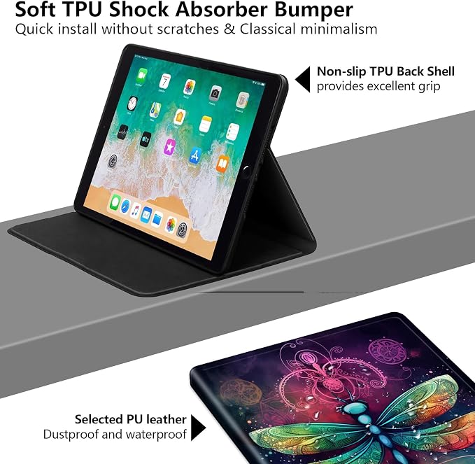 for iPad Air 13 Inch Case (M3/M2-2025/2024 Release) Slim iPad 13 Protective Case with Stand Hard Back Shell for iPad Air 13 Auto Wake/Sleep 1776 American Flag with Bullets