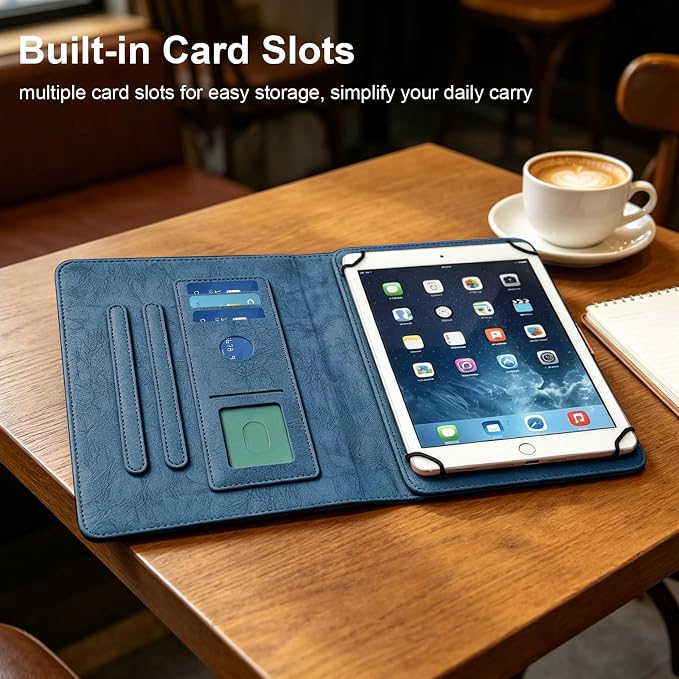 Dteck Universal Case (7.9 to 8.4) - Fold Stand Protective Flip Case for Apple iPad mini/Samsung Galaxy Tab 8.0 8.4 /Lenovo Tab 8 /onn. 100003561 8 Tablet Pro/Android Tablet 8 Inch (Blue Pink)
