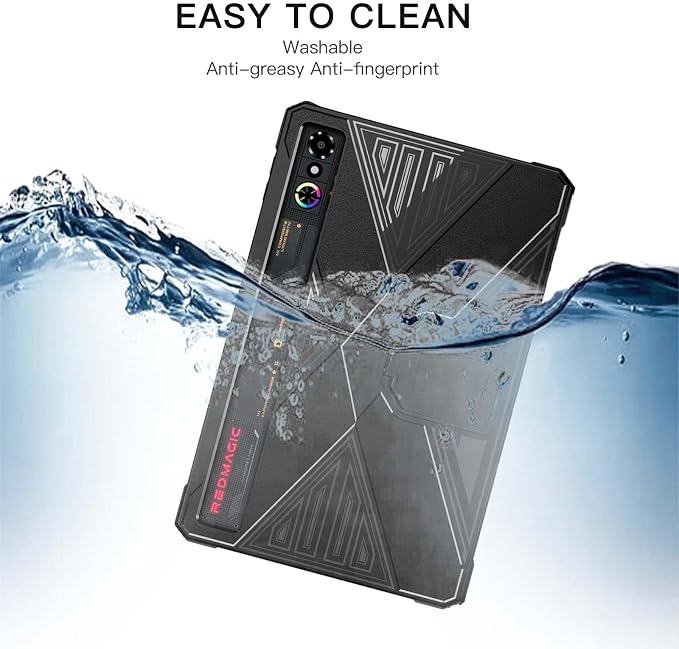 Case Cover for REDMAGIC Astra Gaming Tablet 9.06 inch Slim Soft TPU Protective Cover with Kickstand for REDMAGIC Gaming Tablet 3 Pro Anti-ScratchShockproofBlack