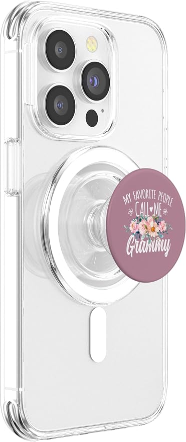 My Favorite People Call Me Grammy Floral Birthday Grammy PopSockets PopGrip for MagSafe