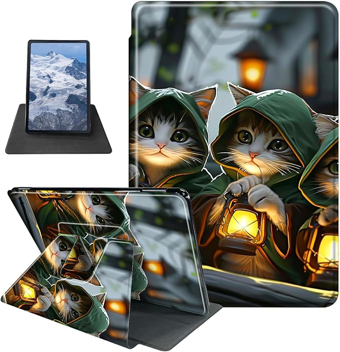 Case for Kindle Fire 7 Tablet (12th Generation 2022 Release) Baseball Theme 360 Degree Rotating Stand Protective Cover with Auto Sleep/Wake for Fire 7 2022 Tablet