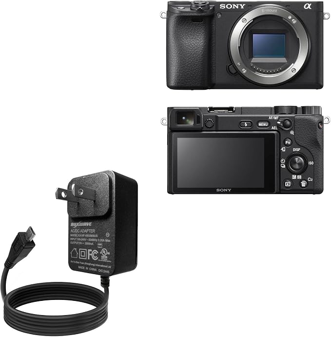 BoxWave Charger Compatible with Sony Alpha a6400 - Wall Charger Direct (15W) Rapid Charge Your Device with Built-in 3ft Cable