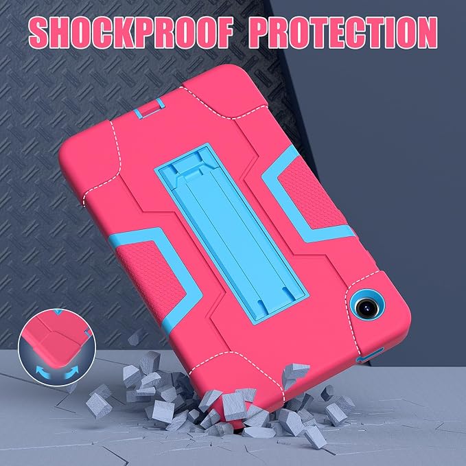 case for Galaxy Tab A9 8.7 2023 Case Hard PC Soft Silicone Kickstand Rugged Heavy Duty High Impact Protective Case for Samsung Galaxy Tab A9 8.7 Inch 2023 SM-X110 SM-X115 Black