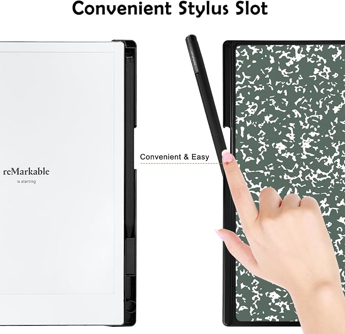 Case for Remarkable 2 Paper Tablet 10.3 2020 ReleasedLightweight and Hard Back Shell Protective Book Folio Cover with Built-in Pen HolderComes with Remarkable 2 Pen Tips.