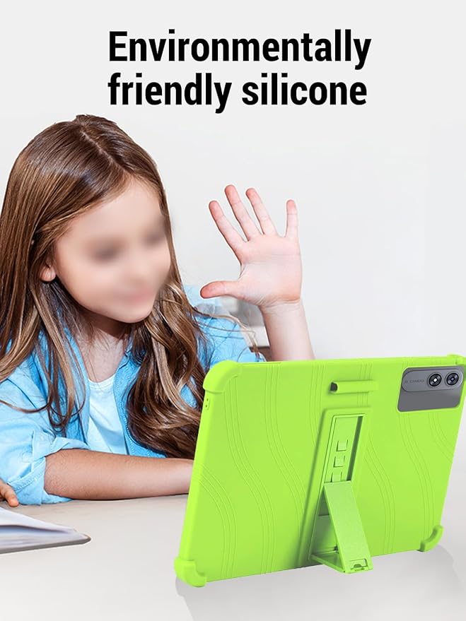 for TABWEE T60 Pro (13.4 Inch) Android 16 Tablet Protective case Shockproof Lightweight Silicone Protective Cover with Stand Child-Friendly Protection Easy to Clean Design Black.