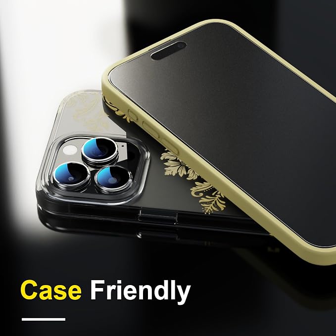 YWXTW 2 Pack Matte Screen Protector for iPhone 14 Pro Max 6.9 Inch + 1 Set Camera Lens Protector Anti Glare Anti Fingerprint 14 Pro Max Glass Screen Protector Bubble Free Smooth as Silk