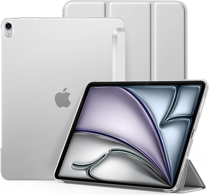 for iPad Air 13 Inch Case M4/M3/M2(2026/2025/2024) Lavender | Slim Trifold Stand Protective Cover with Translucent Hard Back for iPad Air 13 Case Support Touch ID Auto Wake/Sleep