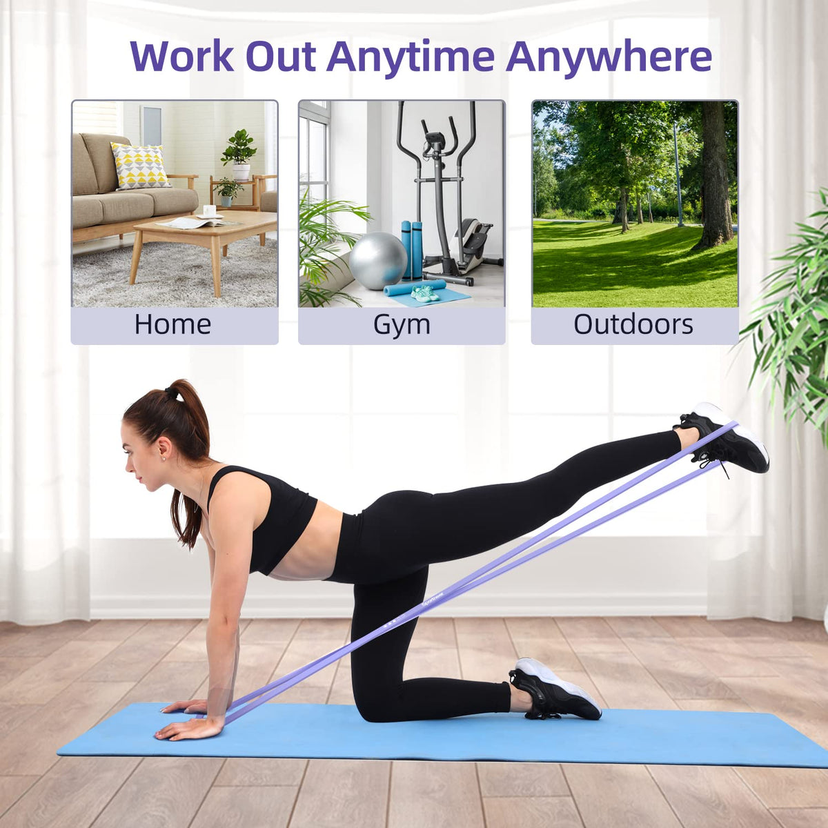 Sportneer Resistance Bands for Working Out Pull Up Bands 5-130lb Pilates