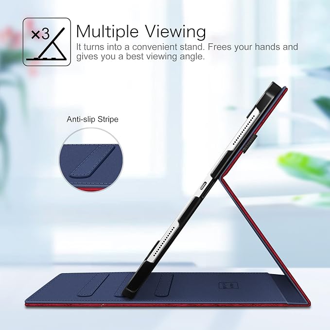 Fintie Multi-Angle Folio Case for iPad Pro 12.9 6th/5th/4th/3rd Generation | Multiple Viewing Angles Pencil Holder &amp Storage Pocket Drop Protection Pencil Charging Auto Sleep/Wake Blooming Hi