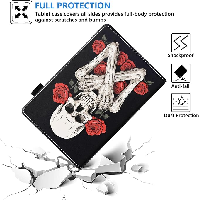 Case for Amazon Fire HD 8/HD 8 Plus Tablet (8 12th/10th Generation 2024/2022/2020 Release) Slim PU Leather Stand Folio Cover with Auto Wake Sleep African Woman Wolf