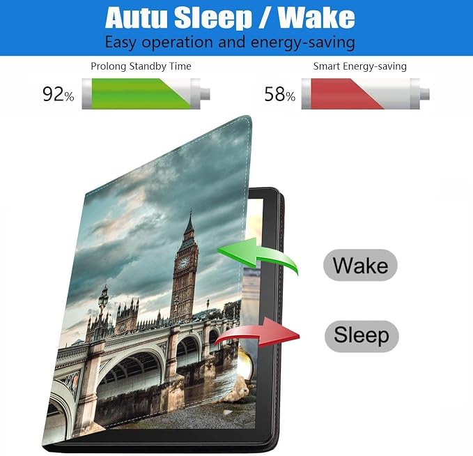 Case for Samsung Galaxy Tab S10 Lite 10.9/ S10 FE 10.9/ S9 FE 10.9/ S9 11 Slim PU Leather Stand Folio Cover with Auto Sleep Wake American Flag