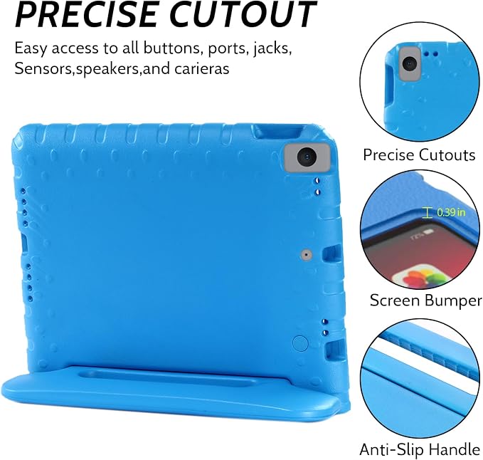 Dteck Kids Case for iPad 10.2 - Shockproof Rugged EVA Handle Stand Child Proof Case for iPad 9/8/7 Generation Black