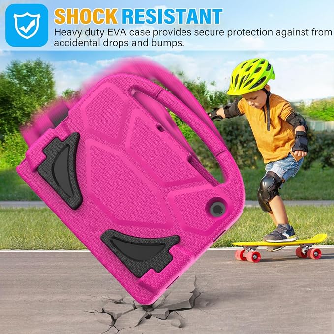 SUPLIK Kids Case for Samsung Galaxy Tab A11 Plus 2025 &amp A9 Plus 2023 11-inch Tablets Galaxy Tab A11+/A9+ Case with Screen Protector Durable Shockproof Handle Stand Cover for Kids Pink