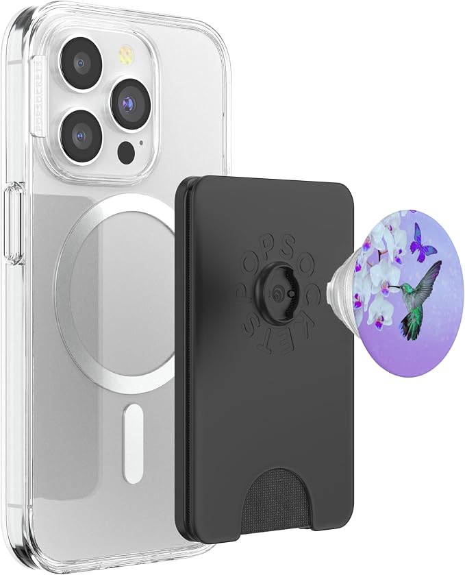 Cell Phone Pop Up Holder Hummingbird Flower Butterfly Purple PopSockets Adhesive PopGrip